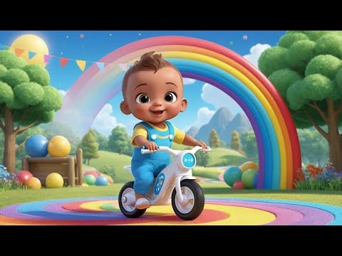 Rainbow Bikes Color Game | Fun Color Learning Ride & Happy Bike Adventure for Kids | English