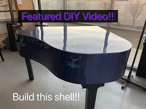 Feature DIY: baby grand piano shell for digital keyboard. Wood work fiberglass auto paint/body work.