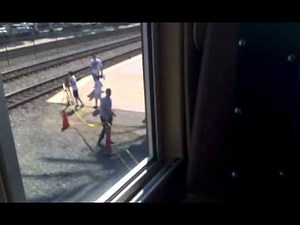 Inside the cab of BNSF locomotive