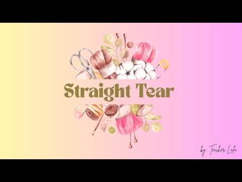Darning a Straight Tear