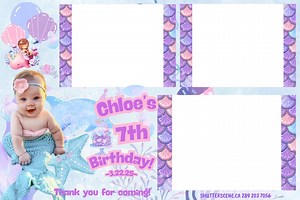 Mermaid-themed Photobooth Template for Kids - Etsy Australia