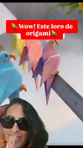 ¡Wow! Este loro de origami parece real 😍 Colores, pliegues y precisión que hipnotizan. Una obra de arte en papel llena de vida y detalle. #Origami #ManualidadesCreativas #ArteEnPapel #Increíble | Rocio tips