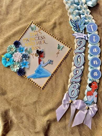 Custom Grad Cap and Lei Set Class of 2026 Graduation Cap Topper and Ribbon Lei High School College Graduation Bundle - Etsy