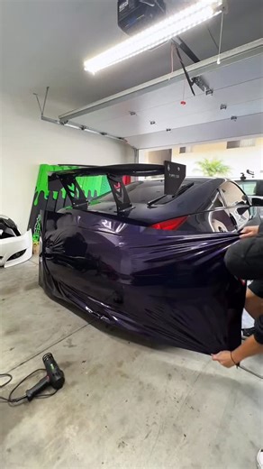Perfekt Autowerks on Instagram: "Nissan 350Z rear bumper wrap in Gloss Midnight Purple 🍑🍑🍑 #nissan #350z #z33 #midnightpurple #wrap"