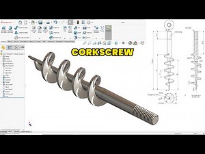SolidWorks Corkscrew Modeling Tutorial Using Helix & Spiral
