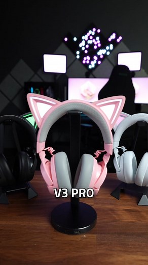 RΛZΞR on Instagram: "The Razer Kraken Kitty V3 Pro just leveled up. Now with 9-Zone Chroma RGB earcups for smoother, richer lighting, plus kitty ears that react in real time to your games and streams. It syncs seamlessly across 300+ Chroma-integrated games, 500 devices, and 50+ partners, bringing your entire setup into perfect harmony."