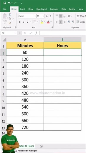 Minutes to Hours in 1 Click ⏱️➡️🕒 #excel #excelforbeginners #exceltips #excelshortcuts #exceltricks
