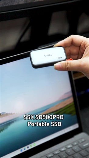 A mobile solid-state drive the size of two fingers, with a transfer speed of 2000 MB/s.#SSK #tech #usb #typec #portable