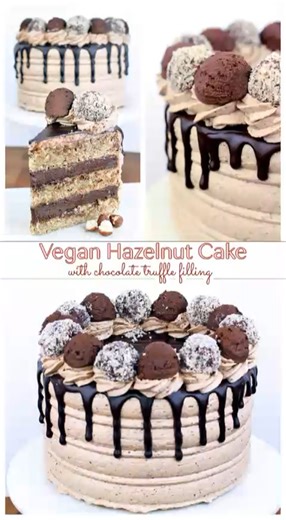 4.1K views · 72 reactions | Hazelnut Truffle cake #vegan #cake #recipes | Gretchen's Vegan Bakery | Facebook