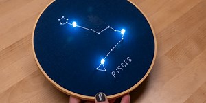 Light-up constellation embroidery