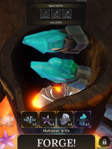 Best Crafting Weapon: Angel Spear in The Forge