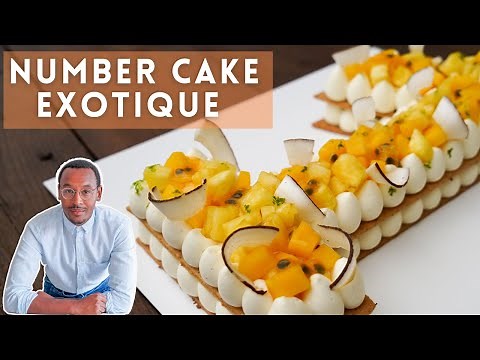 Comment faire un Number Cake aux fruits exotiques - Recette en pas à pas