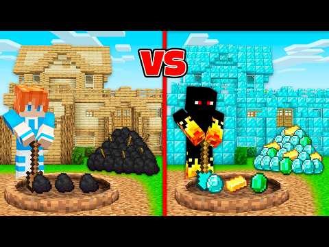 POOR vs RICH Treasures Mine Battle in Minecraft