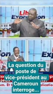La question du poste de vice-président au Cameroun interroge... #actualité #afrique #cameroun