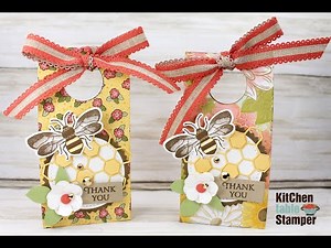 Stampin' Up! Honey Bee Treat Bag Tutorial with Kitchen Table Stamper