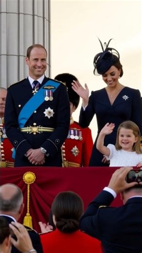 Princess Charlotte Waving Hands with Prince William and Princess Kate | Royal Family Moment
