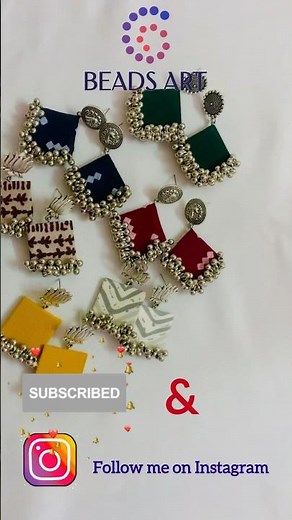 DIY Fabric Earrings |Easy & Beautiful Handmade Jewelry Idea#beadsartanddesigns