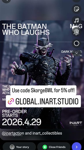 Inarts 1/12 The Batman Who Laughs #inart #onetwelfthscale #collectibles #figures #thebatmanwholaughs