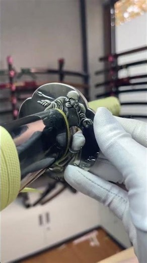 Lightning Wakizashi Folded Steel | Fast Twin Groove Blade | #Shorts