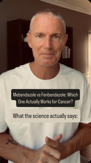 🔥Mebendazole vs. Fenbendazole — what the science says: • 🧠 Mebendazole crosses the blood-brain barrier • 🔬 Shown to inhibit tubulin polymerization in cancer cells • 🧪 Fenbendazole impacts glucose transport and induces apoptosis • 🧑‍⚕️ Mebendazole has Phase I/II data in glioblastoma, colon, and lung cancer • 🐾 Fenbendazole is anecdotal but widely used off-label in the metabolic approach Pro tip: I alternate them under supervision—always stacked with detox, fasting, and mitochondrial support