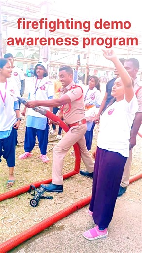 firefighting awareness demo program AB college basudevbpur
