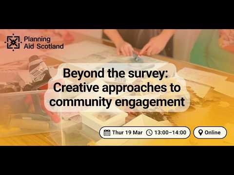 Beyond the survey creative approaches to community engagement