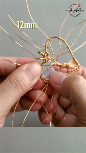 Making pendant "Tree of life with moon" in heart with opalite no holes #shortsvideo #diy