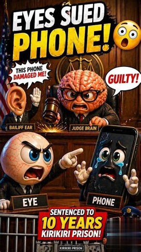 My Eyes Sued My Phone 😂 Judge Brain's Verdict! #shorts #viral #funny #funnyvideo #funnyshorts #eyes