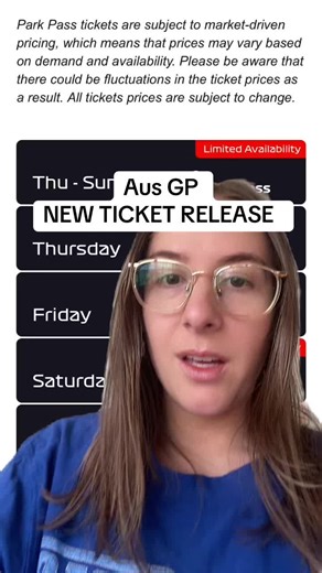 Get Your Aus GP Park Pass Tickets Now