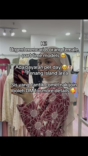 Part-Time Female Models Needed in Penang