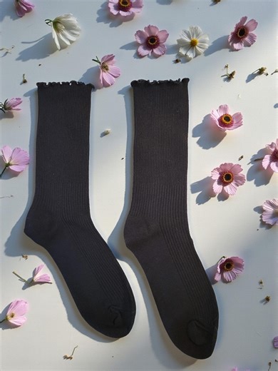 Women's Classic Ruffle 78% Cotton Socks, Made in Canada - Etsy