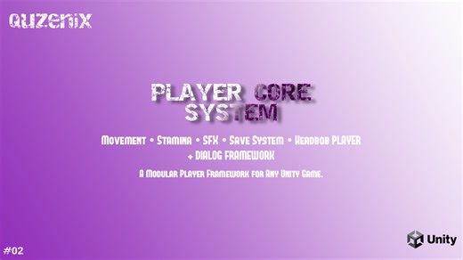 Quzenix Player   Dialog Framework – Complete Cinematic Gameplay System for Unity by Quzenix