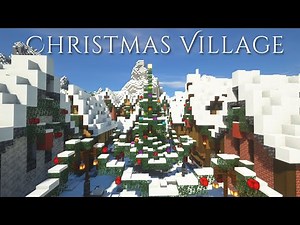 Making A Christmas Village In Minecraft 1.19 | Minecraft Christmas Village Timelapse 2022