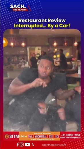 Restaurant Review Interrupted… By a Car!