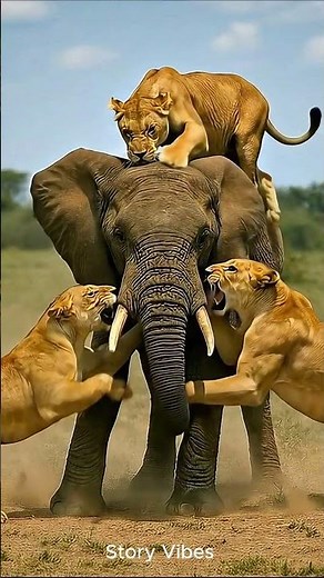 Brave Lions Attack a Giant Elephant – Unbelievable Wildlife Battle #wildlife #lion