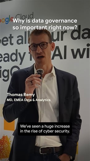 6.2K views · 46 reactions | Quick gems from Google Execs. Fast takes. Real talk. Sharp insights. In this short cut from the Gartner Data & Analytics Summit, Google Cloud leaders drop quick gems on the future of data, tech and AI - from BigQuery to building trust at scale. Watch the full video below ⤵️ | Google Cloud | Facebook