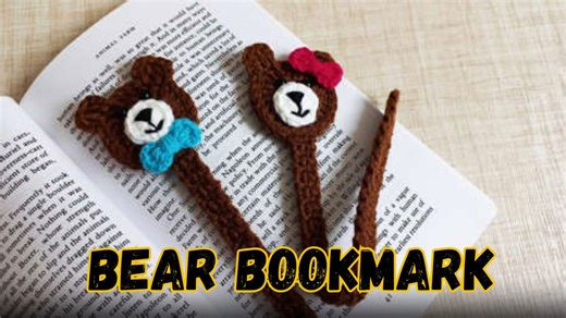Easy crochet bookmark tutorial for beginners – create your own bear bookmark