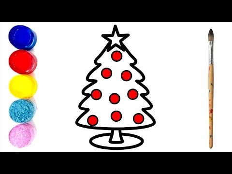 Christmas Tree Easy Drawing | How to Draw Beautiful Christmas Tree Easily Step by Step