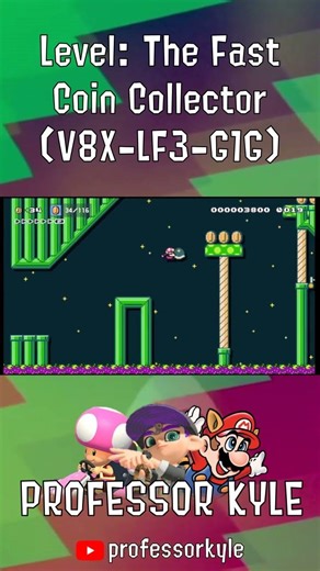 Kyle Shorts: The Fast Coin Collector #supermariomaker2 #mariomaker2 #mariomaker #mario #speedrun
