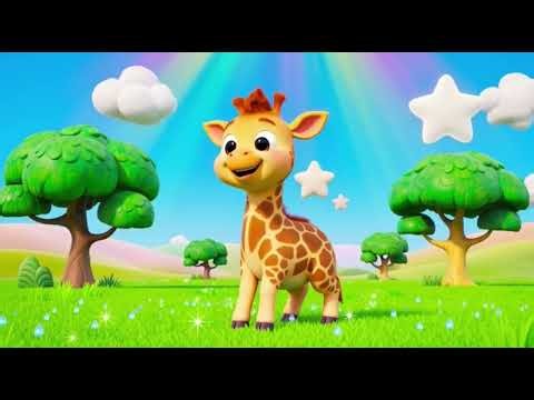 Giraffe Stretch Song 🌿 | Tall Tall Fun for Kids | Animal Nursery Rhyme