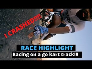Racing on a Go Kart Track!! Cycling race highlights
