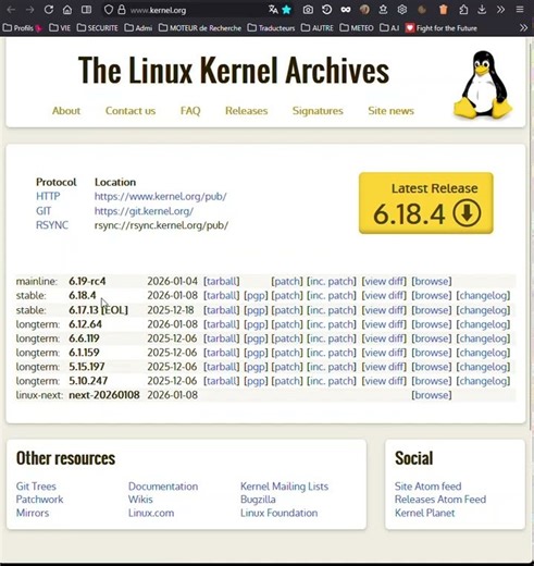 #Linux Kernel passe en version 6.184 stable
