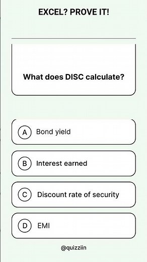 Excel | What does DISC calculate?