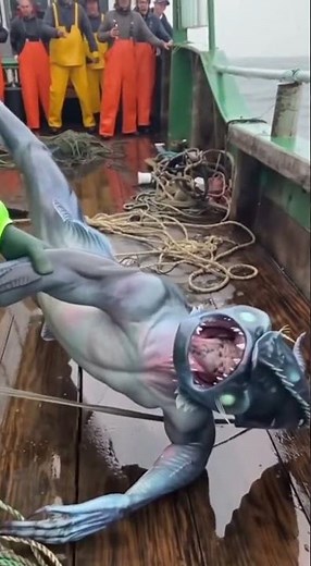 Captured Mer-Alien Thrashing on Deck | Episode 19 #mermaid #viral