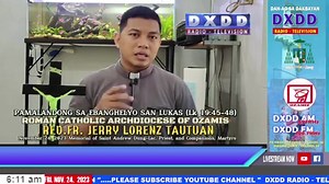 PAMALANDONG SA EBANGHELYO SAN LUKAS (LK: 19:45-48 REV.FR. JERRY LORENZ TAUTUA NOVEMBER 24,2023 WATCH FULL VIDEO:https://fb.watch/ovDaRO5nW_/ | DXDD Radio -Television