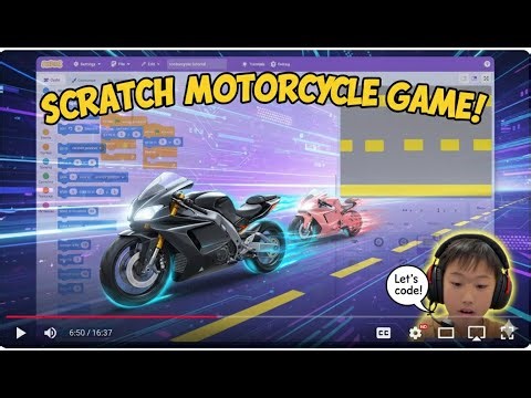 🤯 I made a MOTORCYCLE GAME on Scratch! How to Code 🏍️
