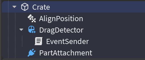 Aligning dragging part to player