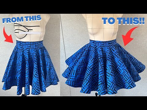 How to make a 720 CIRCLE SKIRT with INBUILT PETTICOAT