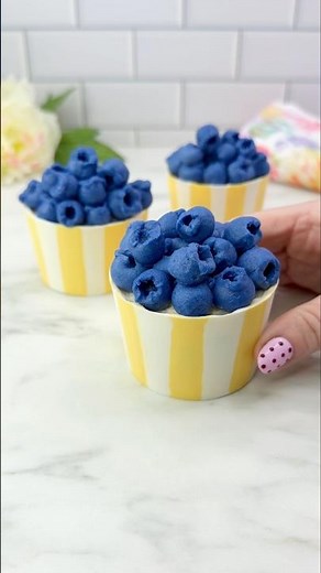 Blueberry Cupcakes 🫐🧁 #cakedbyrach #cupcake #blueberry #baking #cakedecorating #shortsfeed