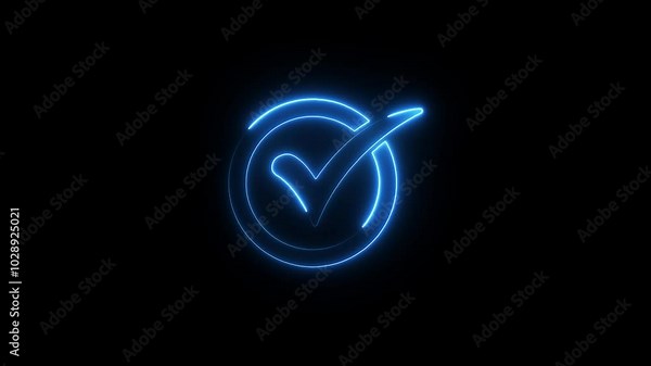 check mark sign icon animation.